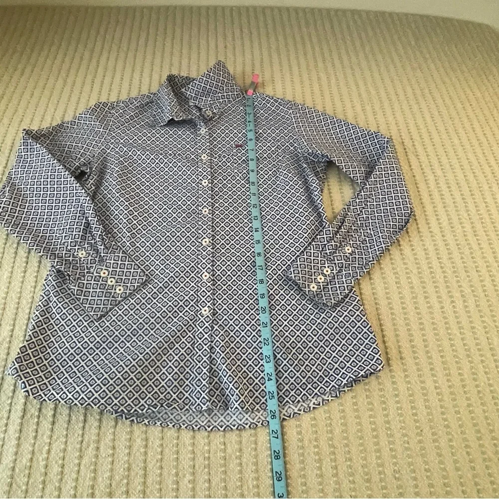 Ariat Kids Red White & Blue Diamond Button Down Western Shirt - Size: XL